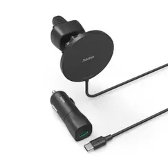 HAMA 187268 Magcharge 15W fekete vezeték nélküli autós iPhone tölto