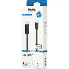 HAMA USB-C Cable USB-A Plug USB-C Plug USB 2.0 480 Mbit/s 0.75 m