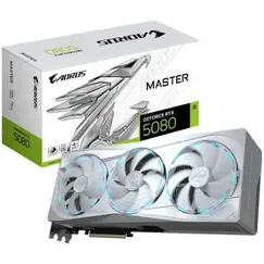 Tarjeta Gráfica Gigabyte AORUS GeForce RTX 5080 MASTER ICE/ 16GB GDDR7