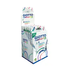 Marcador Feltro  08un Giotto Turbo Glitter Pastel