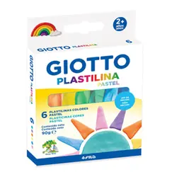 Plasticina 06 Cores Pastel Giotto 6x15g