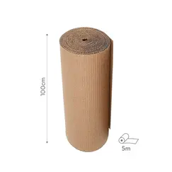Cartão Proteção Canelado 100cmx5m Bobine Castanho