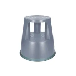 Tamborete/Escadote Plástico 2 Niveis 45cm Altura Cinza