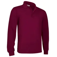 Polo Manga Comprida Adulto Bordeaux Tamanho XL