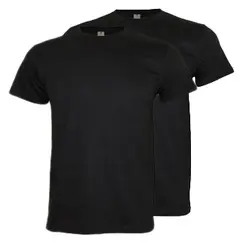 T-Shirt Adulto Algodão 155g Preto Tamanho XL Pack 2un