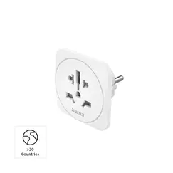 Adaptador Corrente Viagem UK/EURO Type E+ F Branco
