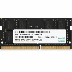 Memoria RAM Apacer ES.16G21.GSH 16GB/ DDR4/ 3200MHz/ 1.2V/ CL22/ SODIMM