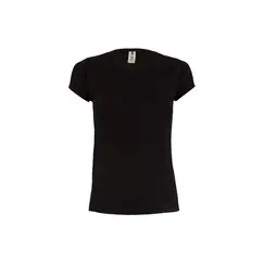 T-Shirt Mulher Algodão 155g Preto Tamanho S