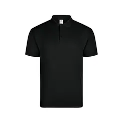 Polo Manga Curta CoolPass Adulto Preto Tamanho L