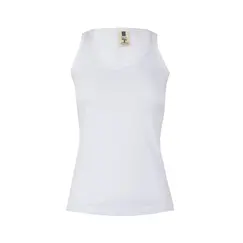 Top Alças Mulher 100% Algodão RingSpun 155g Branco Tam.L