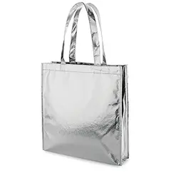 Saco de Compras Non-Woven Prateado Laminado