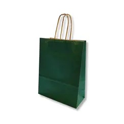 Saco 32x14x40cm Papel 100g c/Asas Verde Escuro 1un