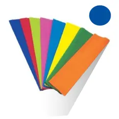 Papel Crepe Azul Forte 50x250cm Rolo