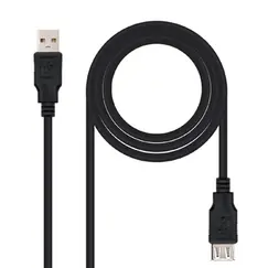 Cabo USB-A 2.0 Macho / Fêmea 1.8m Preto