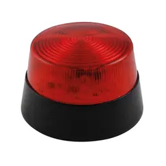Luz Flashing LED para Sinalização 12VDC ø77mm Vermelha