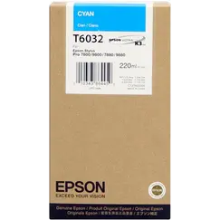 Tinteiro EPSON T6032 Ciano 220ml - Stylus Pro 7880/9880