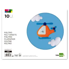 Papel de Feltro Trabalhos Manuais 210x297mm 10 Folhas
