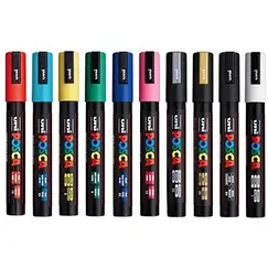 Marcador Uniball Posca PC-5M 1,8mm 10 Cores 10un