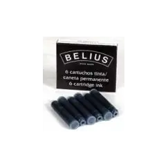 Tinta Canetas 6 Cartuxos Azul