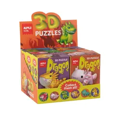 Jogo Puzzle Apli Kids 3D Dragões Expositor 6un
