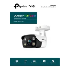 VIGI 4MP Outdoor Full-Color Bullet Network Camera Fixed Lens 6mm - VIGIC340(6mm)