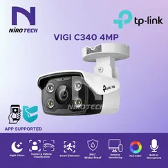 TP-LINK VIGI C340 4MM 4MP Outdoor Full-Color Bullet Network Camera
