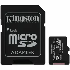 KINGSTON 256GB micSDXC Canvas Select Plus 100R A1 C10 Card + ADP