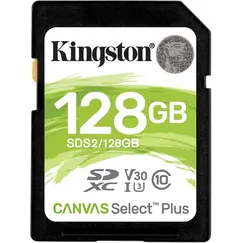 KINGSTON 128GB SDXC Canvas Select Plus 100R C10 UHS-I U3 V30