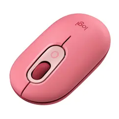 Logitech POP - Rato - emoji personalizável - óptico - 4 botões - sem fios - Bluetooth 5.1 LE - rosa