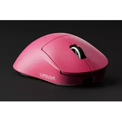 Logitech G PRO X SUPERLIGHT 2 DEX - Rato - ergonómico - para direita - óptico - 5 botões - sem fios, com cabo - 2.4 GHz, USB - rosa