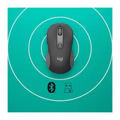 Logitech Signature M650 for Business - Rato - óptico - 5 botões - sem fios - 2.4 GHz, Bluetooth - recetor USB Logitech Logi Bolt - grafite