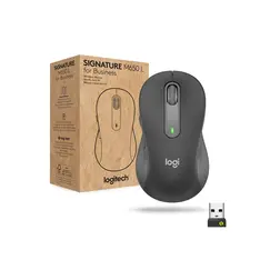 Logitech Signature M650 L for Business - Rato - para direita - 5 botões - sem fios - 2.4 GHz, Bluetooth - recetor USB Logitech Logi Bolt - grafite