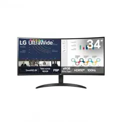 LG UltraWide 34WR50QK-B - Monitor LED - curvo - 34" - 3440 x 1440 WQHD @ 100 Hz - VA - 300 cd/m² - 3000:1 - HDR10 - 5 ms - 2xHDMI, DisplayPort