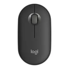 Logitech Pebble Mouse 2 M350s - Rato - óptico - 3 botões - sem fios - Bluetooth 5.2 LE - grafite tonal