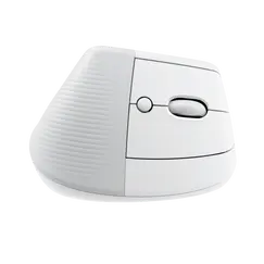 Logitech Lift for Mac - Rato vertical - ergonómico - óptico - 6 botões - sem fios - Bluetooth - recetor USB Logitech Logi Bolt - branco sujo - para Ap