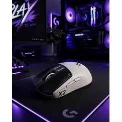 Logitech G PRO X2 SUPERSTRIKE - Rato - óptico - sem fios - 2.4 GHz - recetor USB Logitech LIGHTSPEED