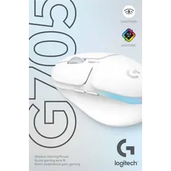 Logitech G G705 - Rato - mãos pequenas - 6 botões - sem fios - Bluetooth - recetor USB Logitech LIGHTSPEED - branco