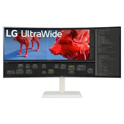 LG UltraWide 38BR85QC-W - Monitor LED - curvo - 38" (37.5" visível) - 3840 x 1600 WQHD+ @ 144 Hz - Nano IPS - 450 cd/m² - 1000:1 - DisplayHDR 600 - 1