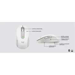 Logitech Signature M650 L - Rato - tamanho grande - óptico - 5 botões - sem fios - 2.4 GHz, Bluetooth - recetor USB Logitech Logi Bolt - rosa