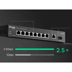 TP-LINK ES210XPP-M2 Omada 8-Port Easy Managed Switch 8x 2.5G PoE++ 1x 10G SFP+ 1x 10G