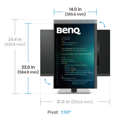 BenQ RD240Q - Monitor LED - 24.1" - 2560 x 1600 WQXGA @ 60 Hz - IPS - 300 cd/m² - 1000:1 - HDR10 - 5 ms - HDMI, DisplayPort, USB-C - headset / alto-fa