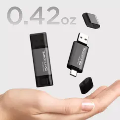 TEAM GROUP X1 64GB USB 3.2 Gen 1 Type-C + Type-A Black