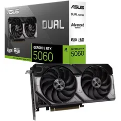 Tarjeta Gráfica Asus Dual GeForce RTX 5060 OC Edition Advanced/ 8GB GDDR7