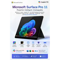 Microsoft Surface Pro for Business - 11th Edition - Copilot+ PC - tablet - Snapdragon X Elite - X1E-80-100 / até 4 GHz - Win 11 Pro - Qualcomm Adreno