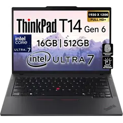 LENOVO ThinkPad T14 Gen 6 Intel Core Ultra 7 255U 14inch WUXGA 16GB 1TB W11P 3Y