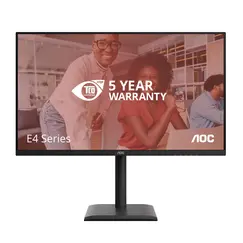 AOC Q32E4U - E4 Series - monitor LED - 32" (31.5" visível) - 2560 x 1440 QHD @ 100 Hz - IPS - 1000:1 - 4 ms - 2xHDMI, DisplayPort - altifalantes - pre
