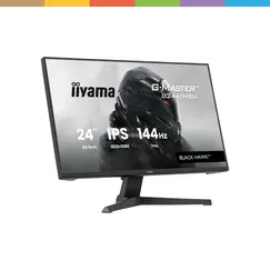 iiyama G-MASTER Black Hawk G2441HSU-B1 - Monitor LED - gaming - 24" - 1920 x 1080 Full HD (1080p) @ 144 Hz - IPS - 350 cd/m² - 1500:1 - 1 ms - HDMI, D