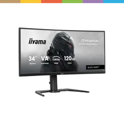 Iiyama GCB3482WQSU-B1 - Monitor LED - gaming - curvo - 34" - 3440 x 1440 WQHD @ 120 Hz - VA - 500 cd/m² - 3000:1 - 0.6 ms - 2xHDMI, DisplayPort - alti