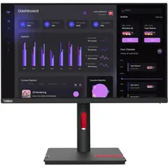 Lenovo ThinkVision S24i-30 - Monitor LED - 24" (23.8" visível) - 1920 x 1080 Full HD (1080p) - IPS - 250 cd/m² - 1300:1 - 4 ms - preto lustroso