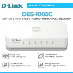 D-Link DES 1005C - Interruptor - sem gestão - 5 x 10/100 - desktop